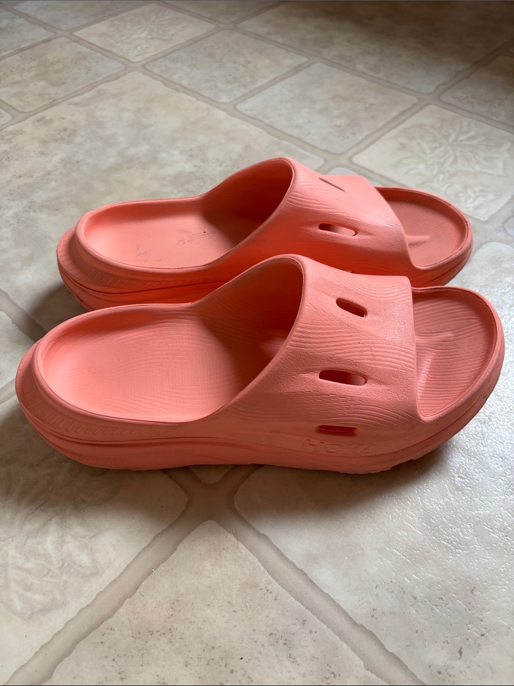 Hoka Recovery Slide 3 Women's Size 9 color papaya Beach Comfort Waterproof